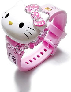 Royal Habibi with Disco Music and Blinking Lights for Kids - for Boys & Girls Watch for Kids Hello kittiy Face Based Toy Design Digital Glowing Watch घड़ी - लड़कों और लड़कियों के लिए