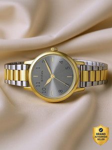 Titan Titan Karishma Anthracite Dial Silver & Gold Stainless Steel Strap Analog Watch  - For Women