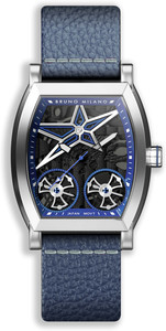 Bruno Milano Skeleton Blue Black Spinning watch for Men Analog Watch  - For Men