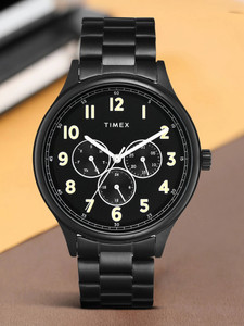 TIMEX Round 21mm Black Dial Analog Watch  - For Men