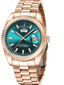 London Green Dial Rose Gold Watch - Image 6