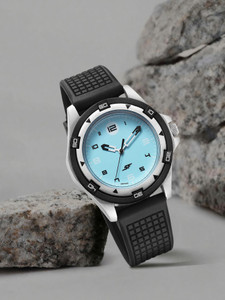 SONATA Sporty Analogs SF Sporty Blue Dial Black Polyurethane Strap Analog Watch  - For Men