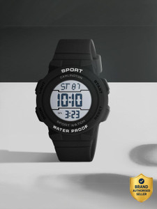 Carlington Junior 9123 Black Carlington Resistant Digital Dial MultiFunction Working Alarm,Silicone Strap Digital Watch  - For Boys & Girls