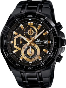CASIO EFR-539BK-1AVUDF Edifice EFR-539BK-1AVUDF Black Stainless Steel Band Analog Watch  - For Men