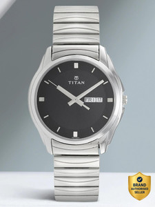 Titan Karishma Black Dial Silver Strap Watch - Men - Image 6