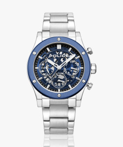 Police Police Ss'23 Feb Launch Police Multifunction Blue Dial Silver Stainless Steel Strap Analog Watch  - For Men
