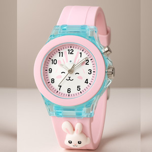 DKERAOD 020_DRD_A Beautiful Unisex Kids 3D Printed Dial And Small Cartoon Character Put On Strap घड़ी - लड़कों और लड़कियों के लिए