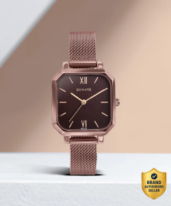 Sonata Modern Edit Brown Dial Watch - Image 6