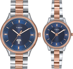 TIMEX Round 43mm Blue Dial Analog Watch - For Men & Women