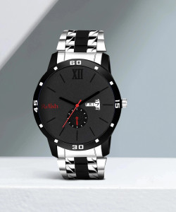 RELish Two Tone Black Analog Watch for Men - Image 6