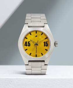Fastrack Yellow Dial Watch Buy Online Fastrack Varsity Quartz
