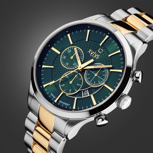 XYLYS Xylys SwiSS Chronograph Green Dial TwoToned SS Strap Analog