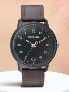 SONATA NP77085PL02W Volt + Analog Watch  - For Men