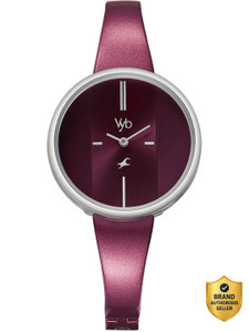 Fastrack Vyb Siren Quartz Analog Maroon Dial Metal Strap Watch for Girls Analog Watch  - For Women