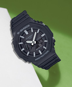 CASIO GA-2100-1ADR G-SHOCK GA-2100-1ADR Black Dial Resin Strap Analog-Digital Watch  - For Men