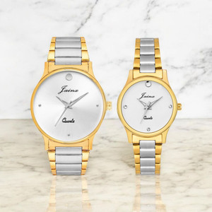 JAINX Bandhan Premium Silver Dial Gift Set Analog Watch  - For Couple