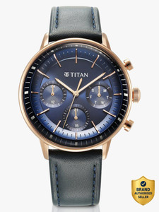 Titan Light Leathers Blue Dial Blue LeatherStrap Analog Watch - For - Image 6