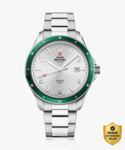 Swiss Military by Chrono SM34096.04 Swiss Made Silver Dial Analog Watch  - For Men
