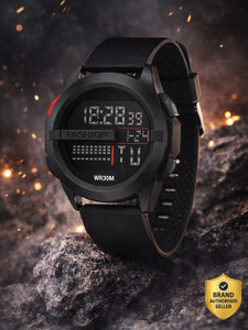 M7 By Metronaut Stylish Tactical Matte Black Carbon Edition Waterproof Stealth-Series Black Sports Digital Watch - For Men
