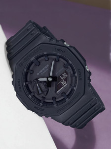 CASIO GA-2100-1A1DR G-SHOCK GA-2100-1A1DR Black Dial Resin Strap Analog-Digital Watch  - For Men