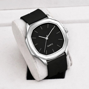 PRAIZY Premium Quality Square Dial Silicone Strap Analog Watch  - For Men