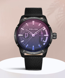 POLICE PLPEWJB2226901 FW22 Analog with Date Grey Dial Leather Strap Watch Analog Watch  - For Men