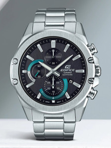 CASIO EFR-S567D-1AVUDF Edifice EFR-S567D-1AVUDF Black Dial Silver Stainless Steel Band Analog Watch  - For Men