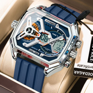 POEDAGAR Mens Dual Time Chronograph Watch - Image 6