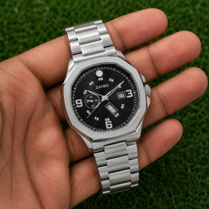 Zayro NV11 Men's Stainless Steel Chain | Silver Dial | Day & Date | Quartz Analog Watch  - For Men