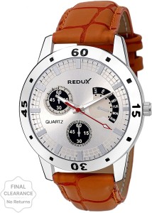 REDUX RWS0178S Silver Dial Synthetic Leather Strap Analog Watch  - For Boys