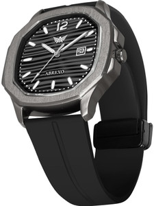 ABREXO Abx5625-Black Dial Black Magnetic Silicone Strap Gun Metal Black Dial Silicone Magnet Strap Date Working Analog Watch For Boys Analog Watch  - For Men