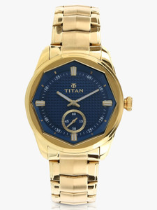 Titan Titan Regalia Sovereign Blue Dial Gold Stainless Steel Strap Analog Watch  - For Men