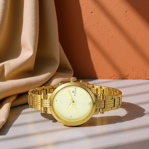 Titan Titan Champagne Dial Gold Stainless Steel Strap Analog Watch  - For Women