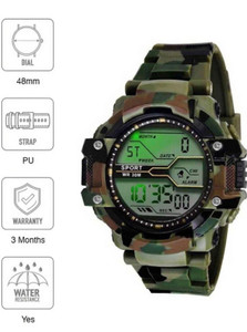 Trex ch-012_1 Army Style LED Light Digital Green Camouflage Watch Digital Watch - For Boys & Girls