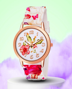 Wanton Watch WANTON pretty Flower Flower design on dial and strap unique watch for ...