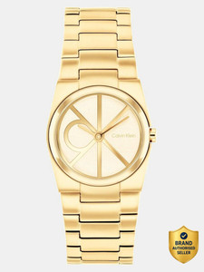 Calvin Klein CK UNITE Calvin Klein Ck Unite Qtz Basic Light Gold Tonneau Dial Women's Watch- 25100127 Analog Watch - For Women