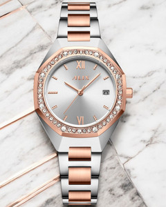 Alix Silver Dial Quartz Women Fashion Minimalism Waterproof Stainless Steel Analog Watch  - For Women