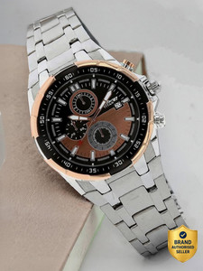 Titan NP90044KM04 Titan Octane Chronograph Black & Rose Gold Dial Silver SS Strap Analog Watch  - For Men