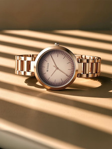 Titan Titan Workwear Beige Dial Rose Gold Stainless Steel Strap Analog Watch  - For Women
