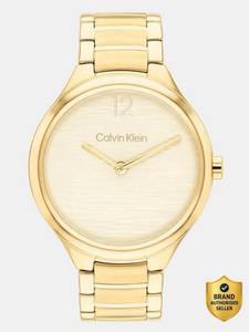 Calvin Klein Delight Delight Qtz Basic Slim Light Gold Round Dial 's / Analog Watch  - For Women