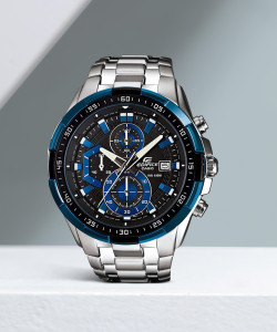 CASIO EFR-539D-1A2VUDF Edifice EFR-539D-1A2VUDF Black Dial Silver Stainless Steel Band Analog Watch  - For Men