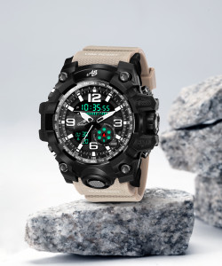 AB Collection 9213-AB Shock & Scratch Resistance Analog-Digital Watch  - For Men