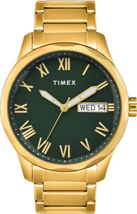 TIMEX TW0TG7640 Signio Round 44mm Green Dial Analog Watch - For Men