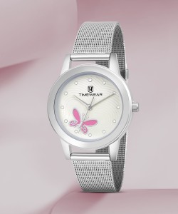 TIMEWEAR 288SDTL TIMEWEAR Silver Pink Dial Stainless Steel Strap Analog Watch  - For Women