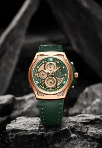 NAVIFORCE NF8051L Rosegold Green Leather Watch - Image 6