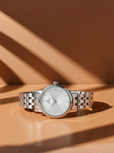 Titan NP2593SM01 Titan Silver Dial Silver Stainless Steel Strap Analog Watch  - For Women