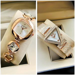 Americanviber DRW00270033 Premium Color Smooth Finish COMBO Pack 2 Analog Watch  - For Women