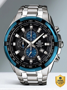 CASIO Edifice EF-539D-1A2VDF Black Dial Silver Stainless Steel Watch - Image 6