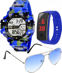DKERAOD Sports Digital Watch – For Boys – Buy DKERAOD Sports Digital Watch – For Boys New Wonderful Trending Combo Set Of Three Watch Led…