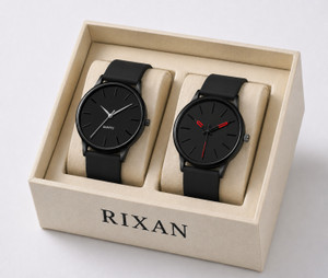 Rixan Trendy Casual & Formal Wear Combo Black Dial Analog Watch Pack - Image 6